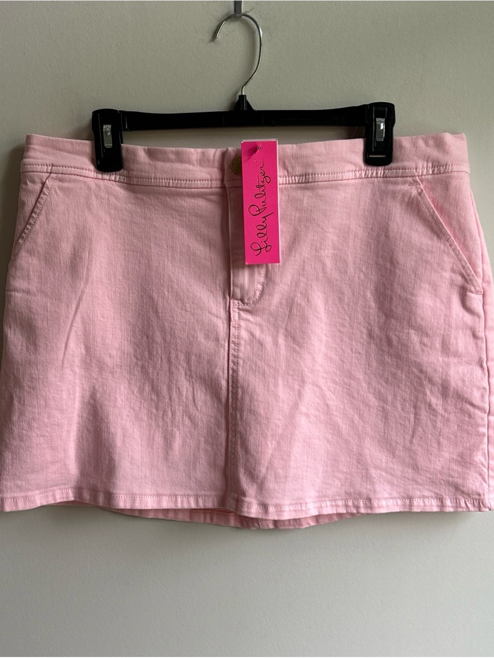 Lilly Pulitzer Light Pink Cotton Denim Skort with Branded Tag